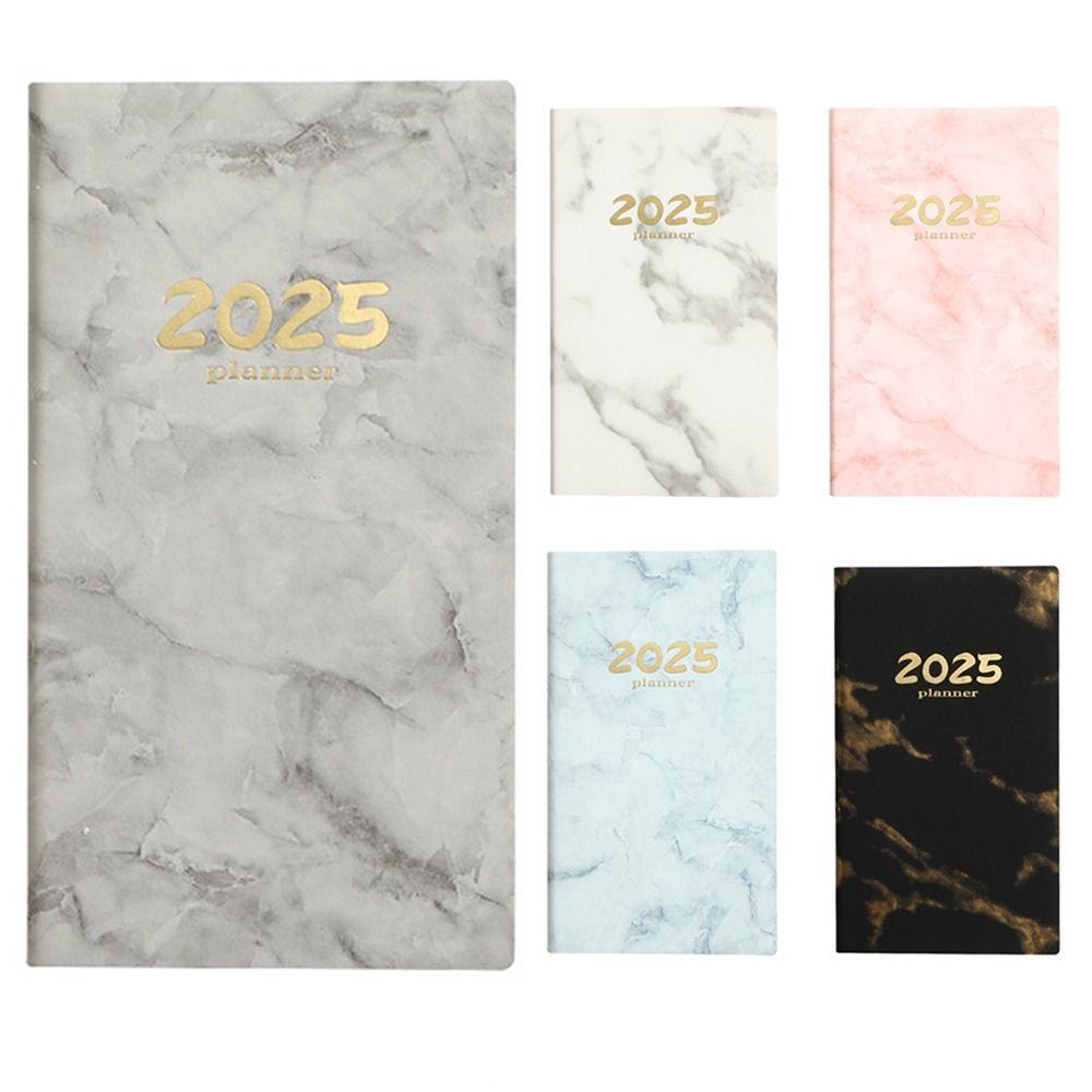Acid-Free Paper Thick Paper 2025 Daily Planner Soft Cover Water-proof Personal Journal Calendar Bookmark Lined Notebook Work