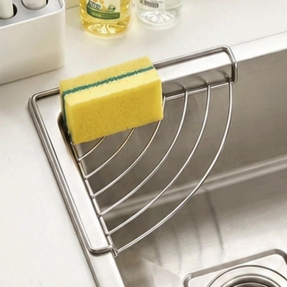 Waterproof Dish Drying Rack Anti-rust Sink Drain Shelf Simple Sink Corner Rack for Kitchen