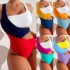 JYL-SW064 Слитный купальник в стиле Color Block, Консервативный купальник в стиле INS для СПА