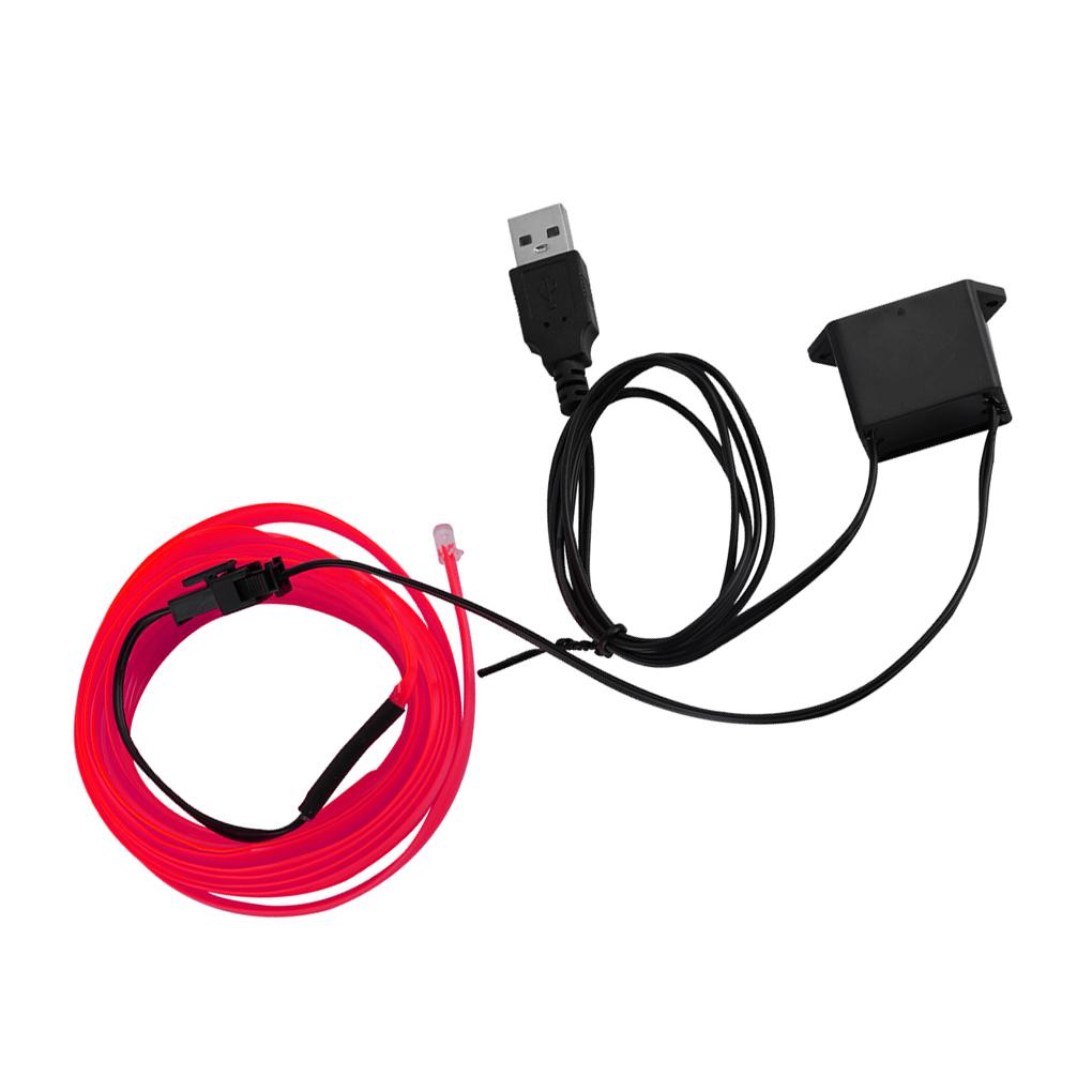 Светодиодная лента Лампа Свет Свечение Плоский край EL Провод Нить Лента Веревка Трубка