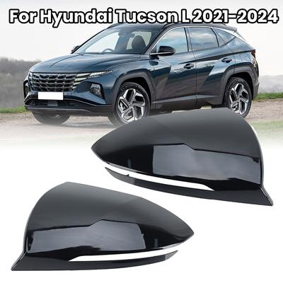 Накладки на зеркала заднего вида для Hyundai Tucson L 2024, черные, на боковые двери, аксессуары для автомобиля