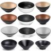 Japanese Style Black Frosted Melamine Ramen Bowl