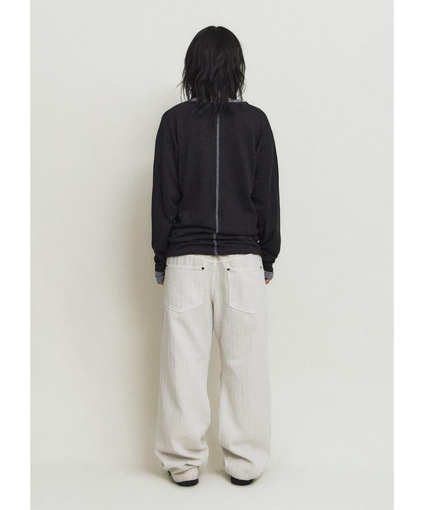 PARADIGMFILM [Ep.01] Dyed Herringbone Double Knee Pants (Ivory)