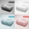 3/4 Grids Divides Food Container Stainless Steel Lunch Container Insulation Lunch Box  Camping
