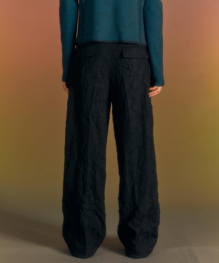 ADSB ANDERSSON BELL Bellport Wool Wide Leg Jeans Apa680M(Black)