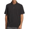 Golf Beyond the Course Twist Knit Skipper Collar Short Sleeve Polo Black Shirt, Men's,