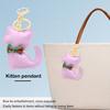 Брелок-подвеска в виде мультяшного кота с бантом, декоративный брелок из искусственной кожи с подвеской в виде котенка, изящный
