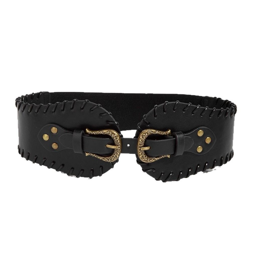 Modern Designer Metal Waist Belt For Women With Double Antique Copper Buckle For Fashion