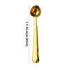 1pcs With Sealing Clip Measuring Spoon Stainless Steel Long Handle Spoon Portable Coffee Spoon  Home