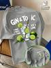 Summer Unisexs Loose TShirt Gin Tonic Ice Lime Cocktail Graphic Print Short Sleeve Tees Casual Streetwear Male Tops 100 Cotton