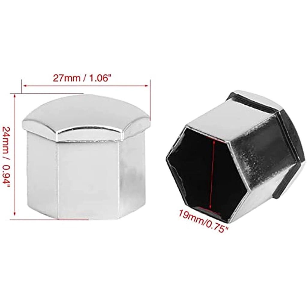 20 шт. 19 мм гайки колпачки для болтов крышки шестигранные гайки для шин с набором инструментов для автомобилей серебро