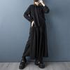 Long Sleeve Plus Size Black Vintage New In Dresses for Women Spring Autumn Casual Loose Shirt Dress