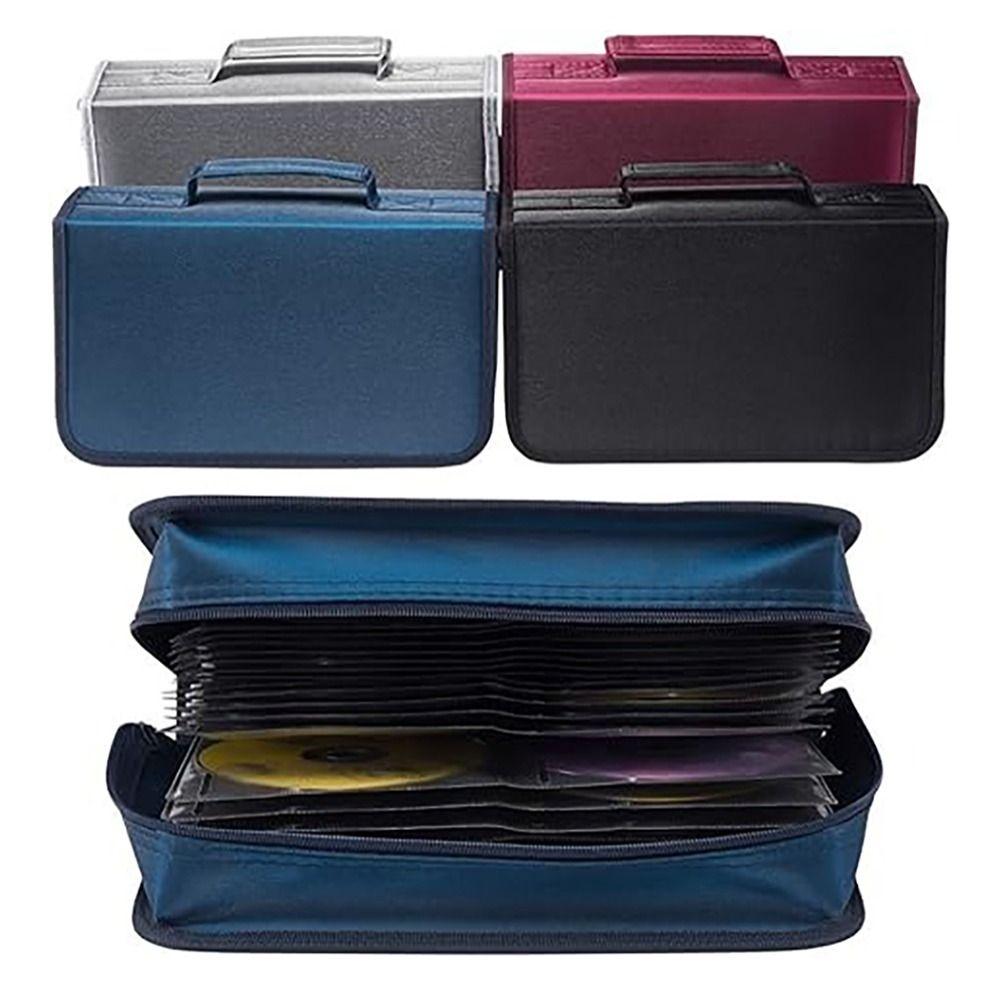 Сумка для хранения CD на 128 дисков Сумка для хранения DVD на молнии Автомобильный держатель для хранения CD-альбом