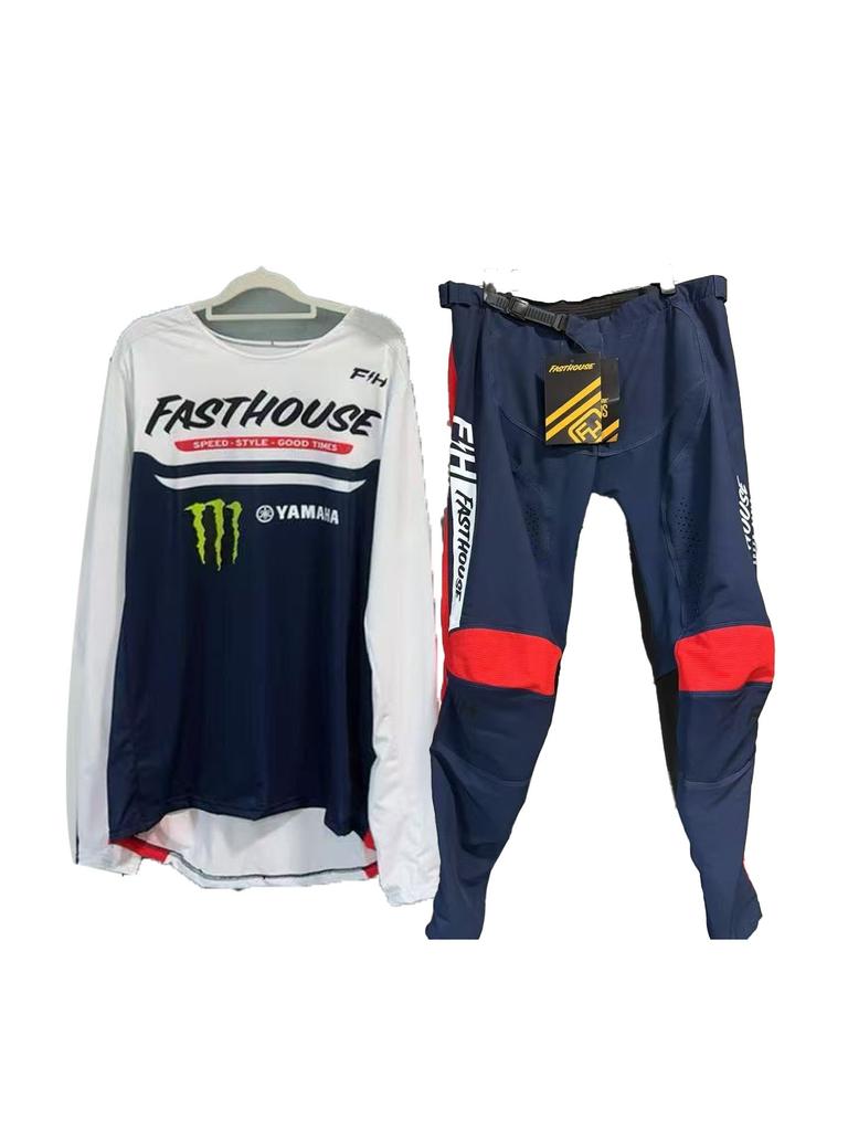 Downhill suit, mountain bike riding suit, men's and women's suit, moisture-wicking off-road motorcycle racing suit, street car quick-drying