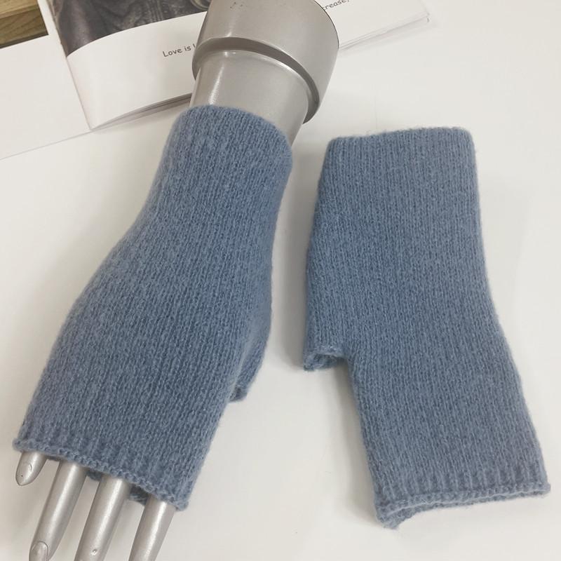 Теплые вязаные перчатки Голубки Перчатки Кашемировые Без пальцев Грелки для рук Варежки
