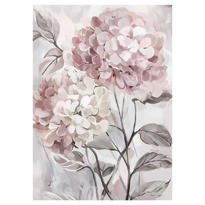 Акварельные розовые цветы плакат настенная живопись на холсте современный домашний декор скандинавский принт настенные панно для украшения гостиной