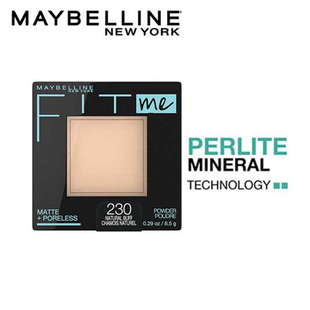 Maybelline Компактная пудровая тональная основа New York Fit Me 230 Натуральный бежевый 8,5 г Матовая Стойкая Контроль жирности Гладкое покрытие С зеркалом и аппликатором