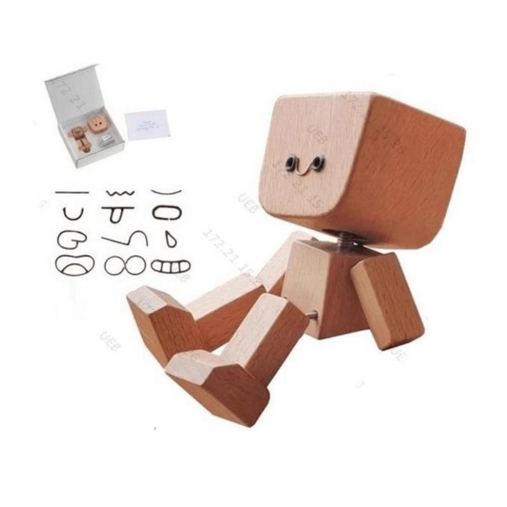 1/2Set Funny Shaking Legs Wooden Man Charming Little Wooden Figure Desktop Decor Ornaments Cute Car Dashboard Decor
