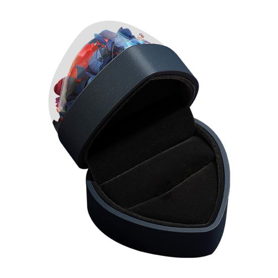 Шкатулка для украшений из стабилизированных цветов в форме сердца, подарочная коробка для ожерелья, романтическая коробка для кольца с розой, подарочная упаковочная коробка для украшений на День святого Валентина, годовщину