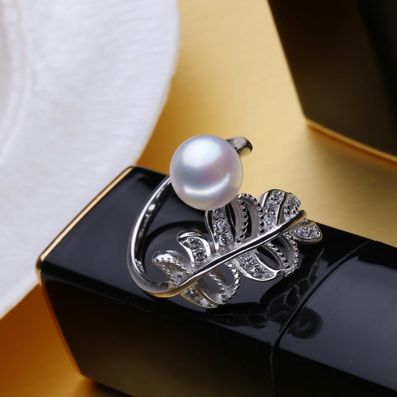 LSOOYH кольца с натуральным пресноводным жемчугом для женщин, изысканное богемное регулируемое кольцо с кубическим цирконием