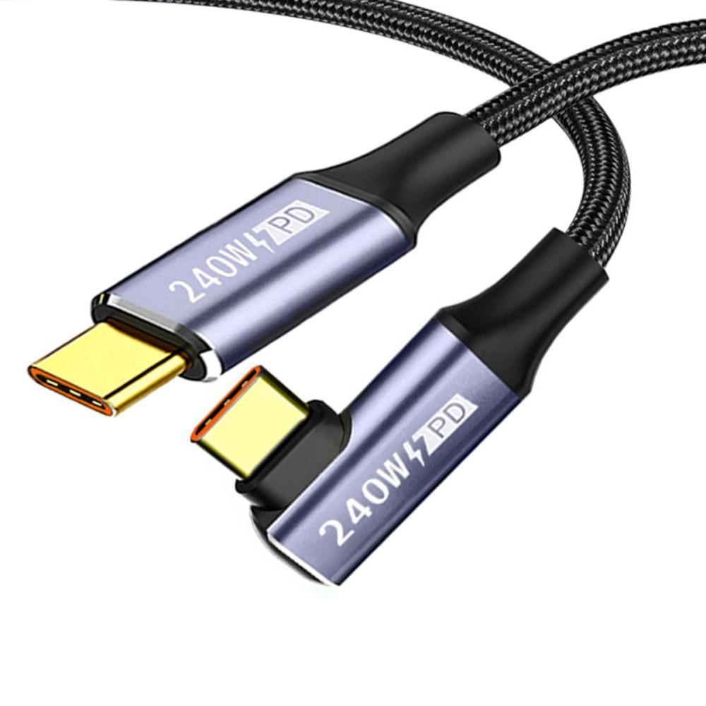 Кабель для зарядки под углом 90 градусов типа C, кабель для быстрой зарядки, кабель USB C, кабель для передачи данных, кабель для зарядки