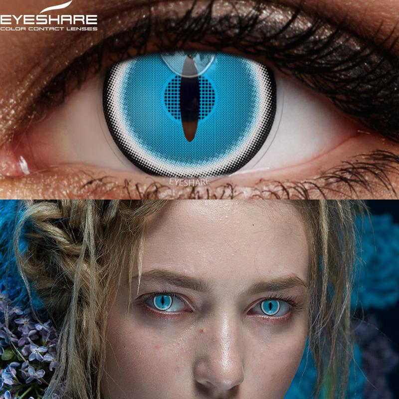 Eyeshare Color Contact Lenses For Eyes 2pcs Anime Cosplay Colored Lenses Blue Purple Halloween Lenses Contact Lens Beauty Makeup