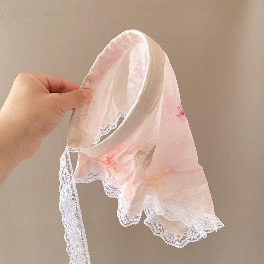 Hair Accessories Triangle Scarf Lazy Person Lace Headscarf Sun Protection Headscarf