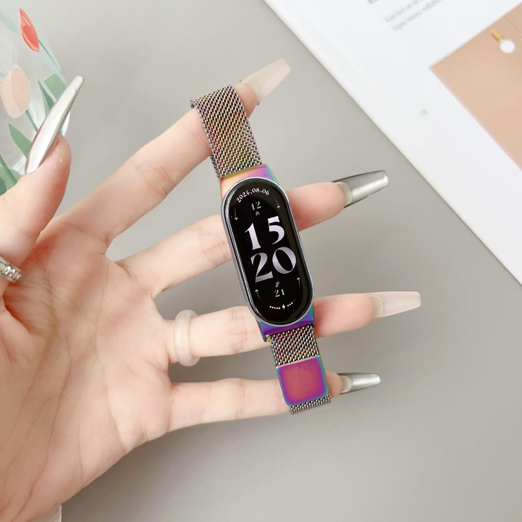 Подходит для браслета Xiaomi Metal Wristband Mi 8 Mi 9 Small Waist Milanese Magnetic Remezzo