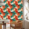 Sea Ink, Peach and Red Wallpaper 50x1000
