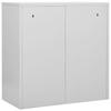 Locker Cabinet Light Grey and Red 90 x 45 x 92.5 cm Steel