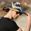 Hat Summer Sunscreen Fisherman's Hat Camouflage Large Eaves Mountaineering Sunshade Men's Fishing UV Protection New Sun Hat