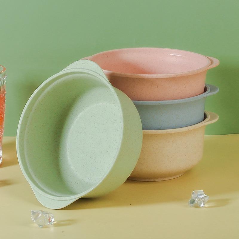 Wheat Fiber Non-stick Pan, Frying Pan, Pancake Pan, Snow Flat Frying Pan, Steaming and Boiling Milk, Breakfast Cereal Pan with Lid Set