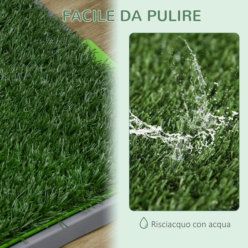 Dog Toilet with Fake Grass, Replacement Grass and Bottom Tray, 67x41cm