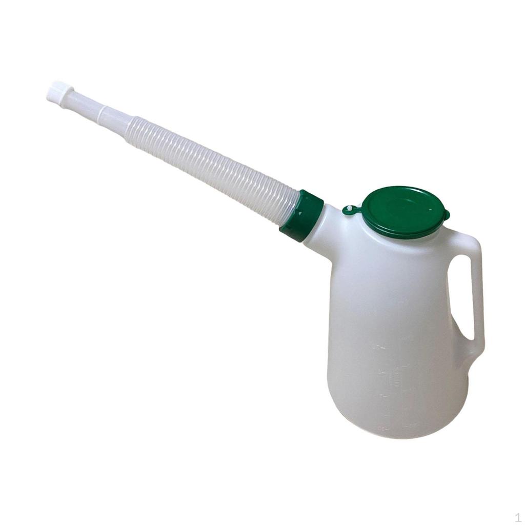 Oil Jug with Long Spout Dispenser Leakproof Practical Sturdy Lid Measuring for