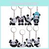 Keychain Set Panda With Creative Animal Shape For Collectors And Office Gifts