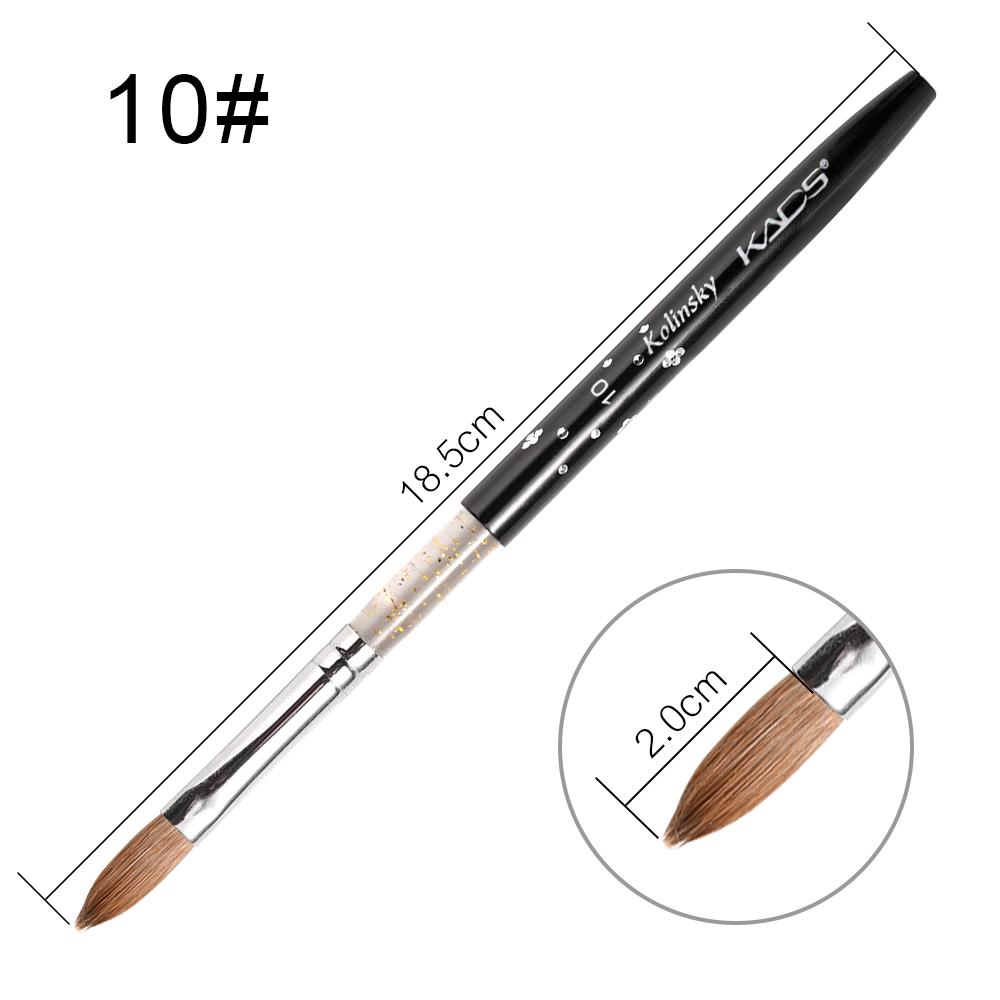 kads Акриловая кисть для ногтей Kolinsky Sable Акриловая кисть № 2#/4#/6#/8#/10# Ручка для резьбы по гелю с УФ-излучением