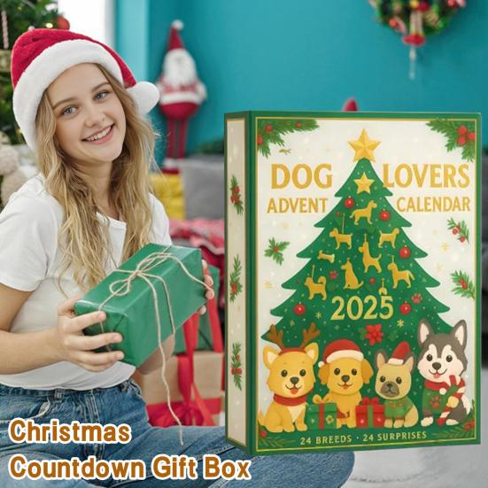 Календарь ожидания для любителей собак, Рождественский календарь обратного отсчета с 24 породами собак, Подарочный набор-сюрприз на щенячью тематику