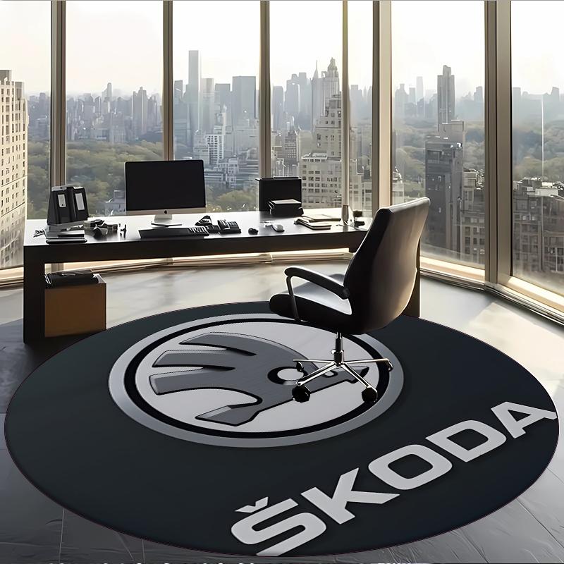 Skoda (19) Круглый офисный ковер Декоративный напольный ковер для офиса, спальни, гостиной и домашнего пространства