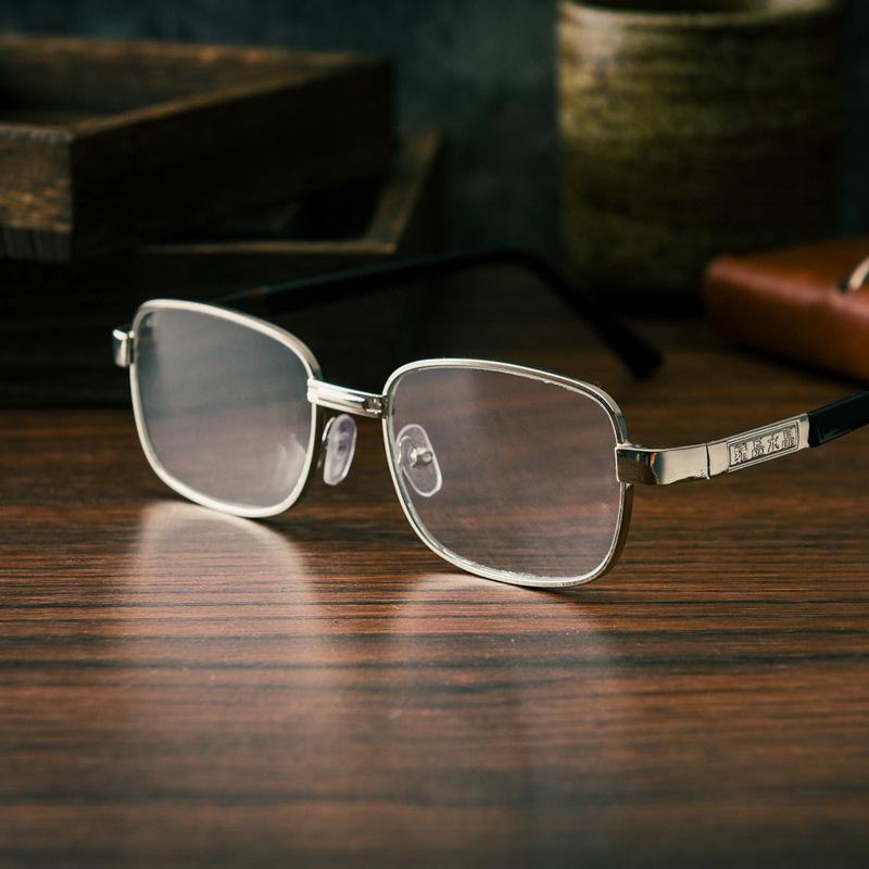 Classic Reading Glasses Women Men Metal Large Frame Crystal Eyeglasses Square Presbyopia High Definition Reader Eyewear