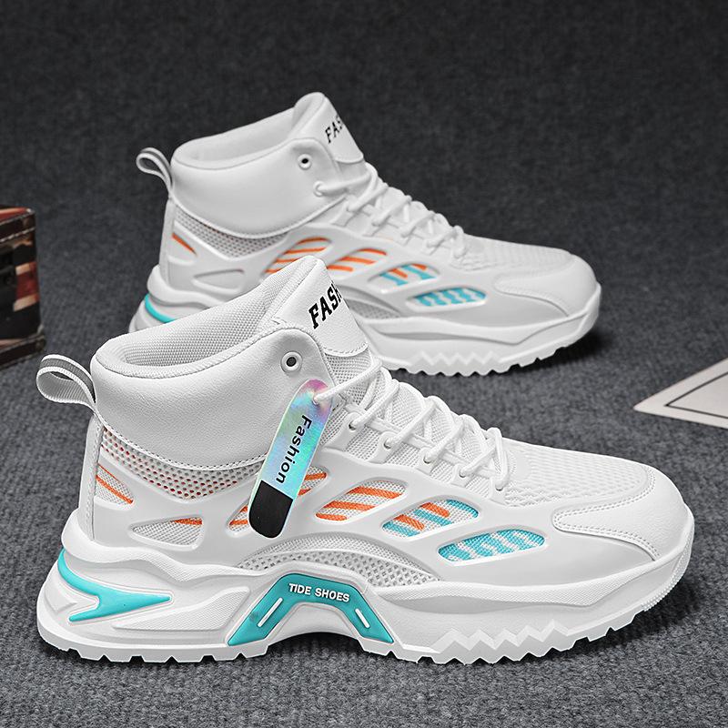 Мужская обувь весна новая молодежная спортивная обувь повседневная высокая дышащая сетка увеличивающая рост папа универсальная обувь