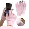 1 Pair Reusable Moisturizing Gel Gloves Touchscreen Hand Care Gloves for Dry Skin Washable Comfortable Cotton Blend Gloves