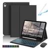 Совместимый чехол-клавиатура Bluetooth с подсветкой и слотом для стилуса для iPad 10-го поколения - Испанская раскладка и чехол-подставка 11-го поколения