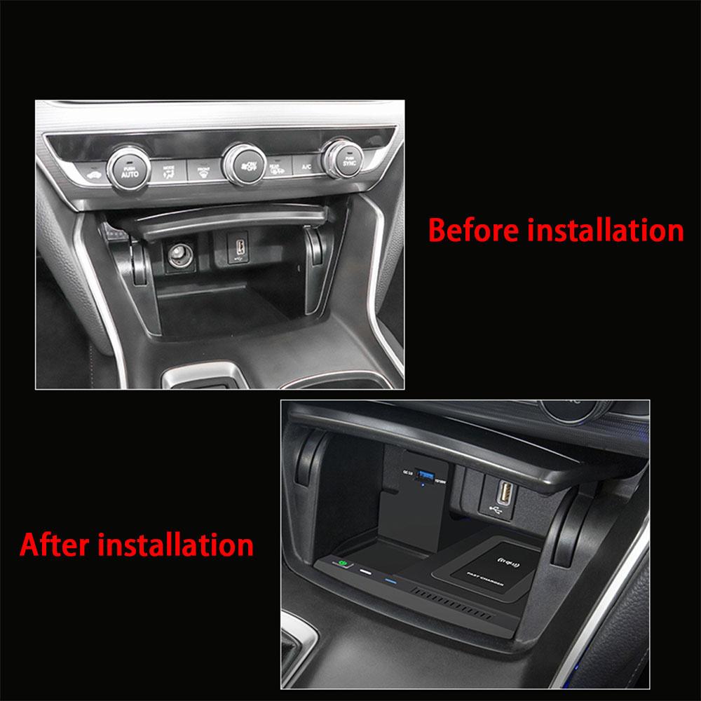 15W Wireless Charger for Honda Accord 10th Generation Cigarette Lighter Socket Non-destructive Installation