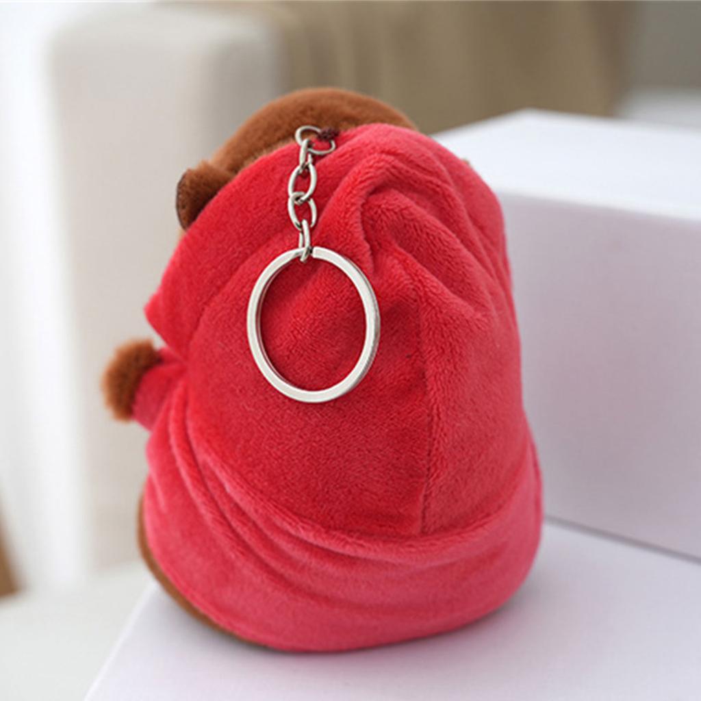 Очаровательная подвеска-капибара, плюшевая игрушка для украшения рабочего стола и брелок, подвеска для сумки