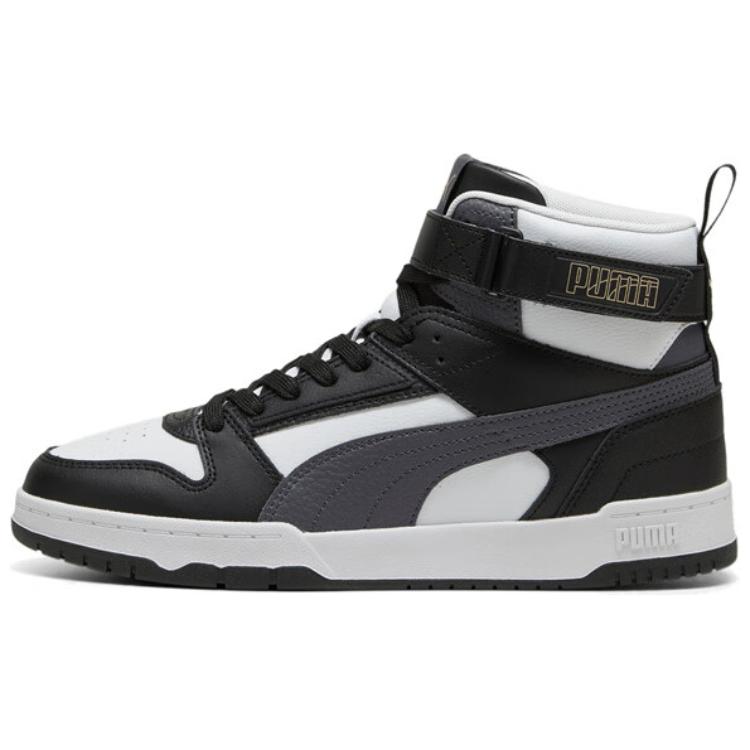 Puma Rbd Game Casual Comfortable Thin Sole Breathable Mid-Top Skate Shoes Unisex Skate Shoes Black White 385839-32