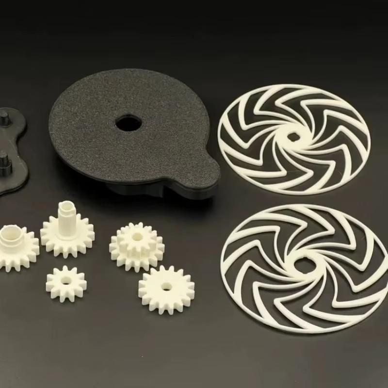 ABS Black And White Dynamic Stress Relief Toy Simple Fashionable 3D Printed Spiral Dynamic Hypnosis Psychedelic Gear