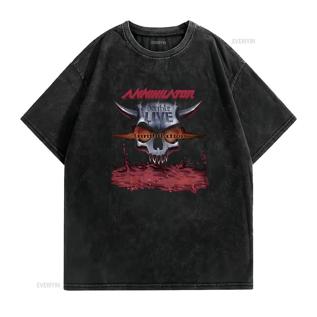 New Annihilator Band For Fans S 5xl T Shirt Bi0451 Vintage Washed Homme Graphic Stylish Stretched Versatile Casual Soft