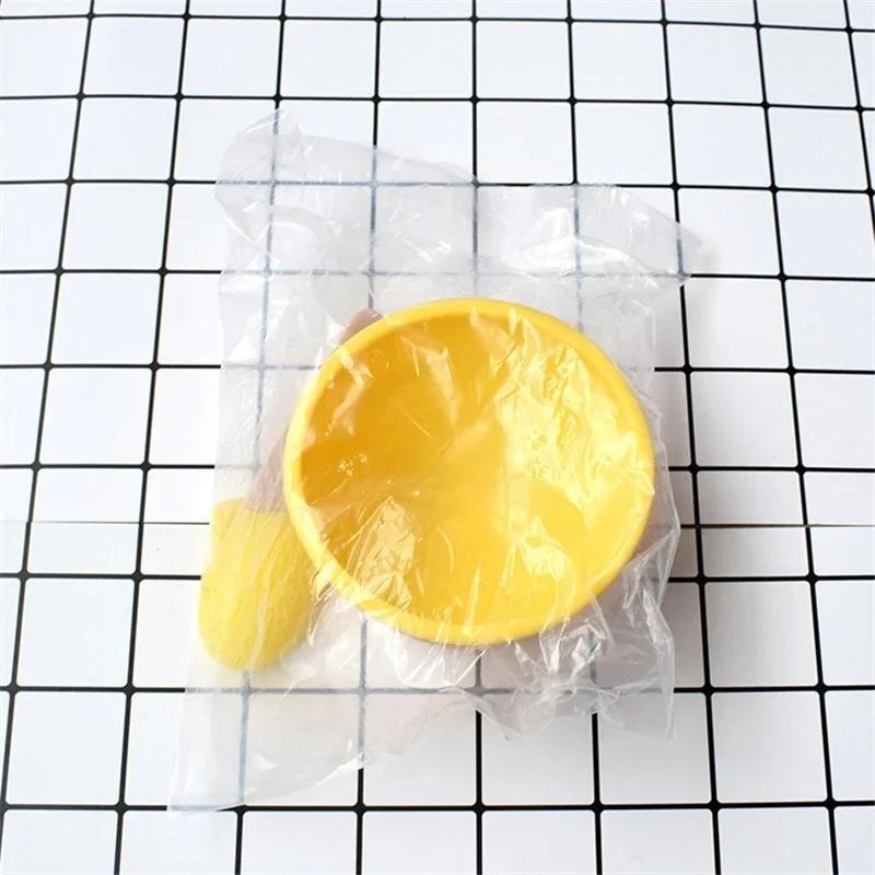 Ice Cream Bowl Set Double Layer Plastic Cup Creative Mixing Bowl Ice Cream Cone Shape DIY Ice Cream Tools Icecream Bowl Spoon