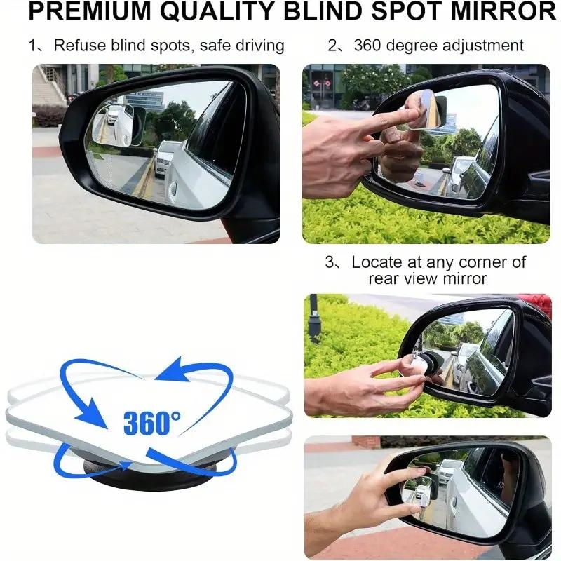 2 шт. Автомобильное дуговое широкоугольное зеркало заднего вида, прозрачное тонкое стекло для слепых зон, выпуклое зеркало заднего вида, парковочное зеркало для внедорожника