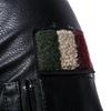 Autumn Winter Embroidered Leather Jacket Men Fleece Pu Leather Waterproof Motorcycle Jacket